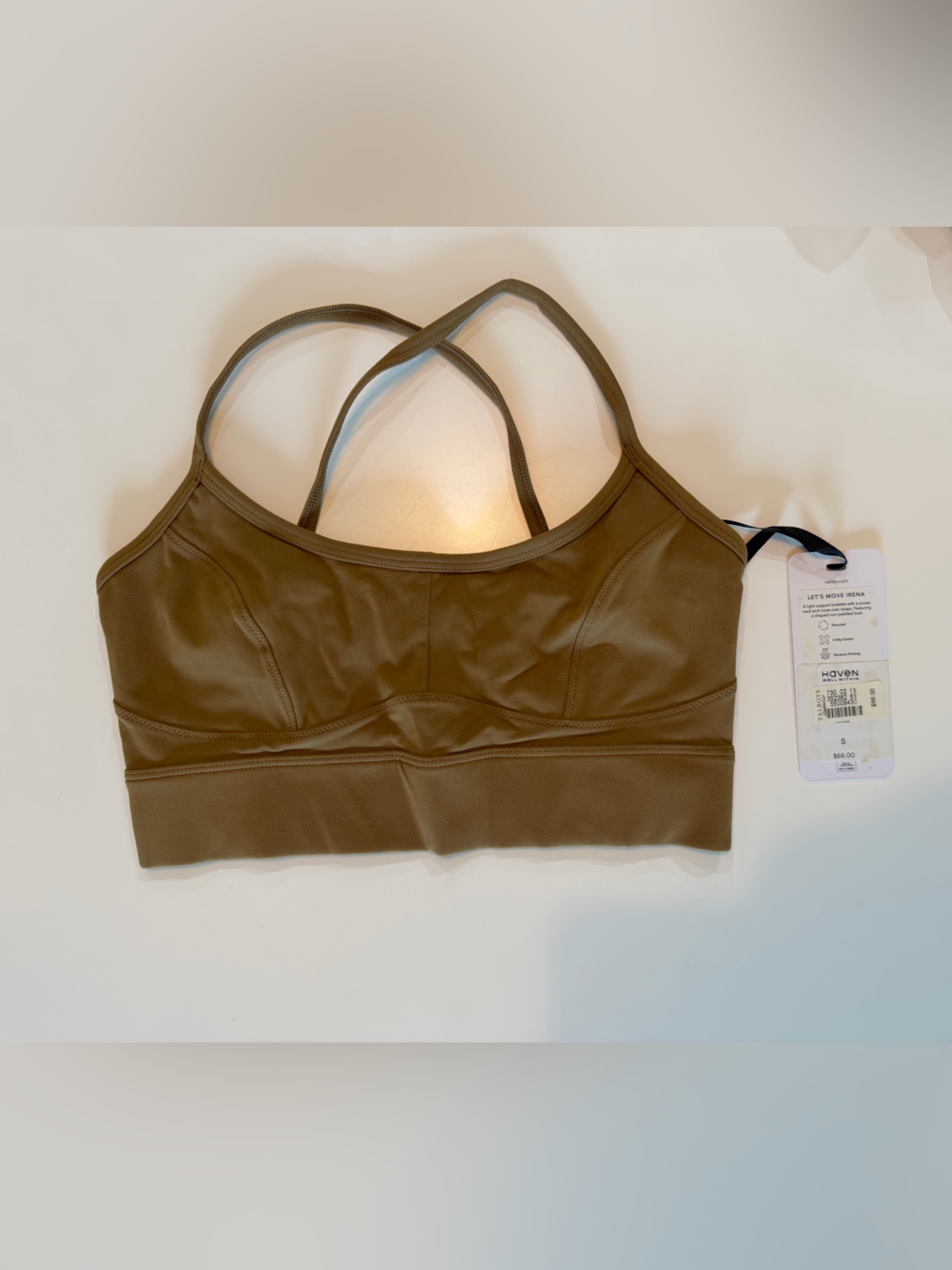 Varley Let’s Move Irena Bralette, Ermine